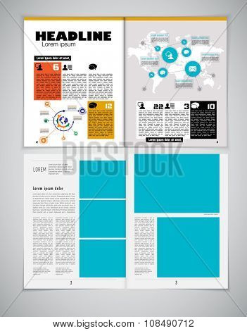 Newspaper template, vector