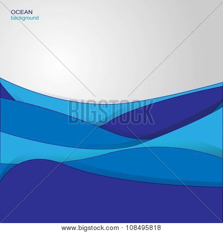 Background with ocean waves