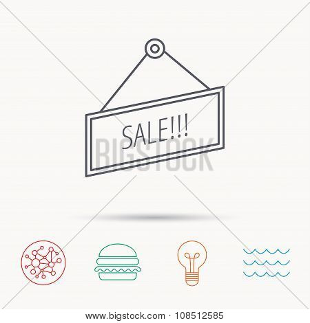 Sale icon. Advertising banner tag sign.