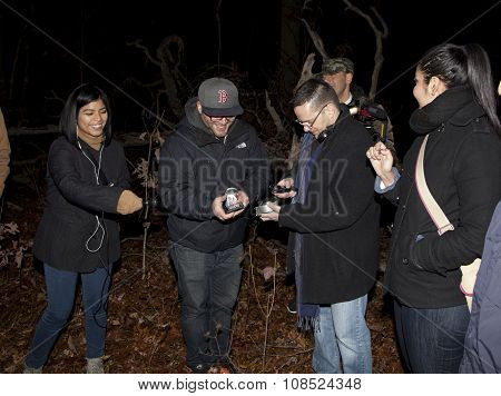Brooklyn Paranormal Society During Investigation Of Mount Misery Road