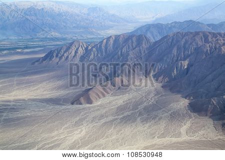 Aerial View Of Pampas De Jumana Near Nazca, Peru.