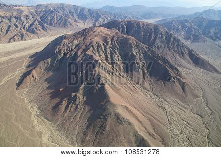 Aerial View Of Pampas De Jumana Near Nazca, Peru.