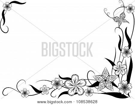 Ornate Floral Pattern Frame For Your Design