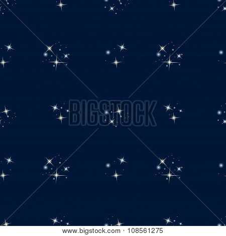 Starry sky seamless pattern