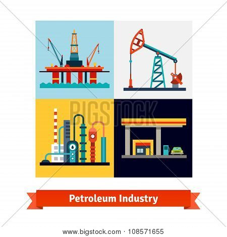 Crude oil extraction, refining, selling business
