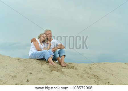 Amusing elderly couple