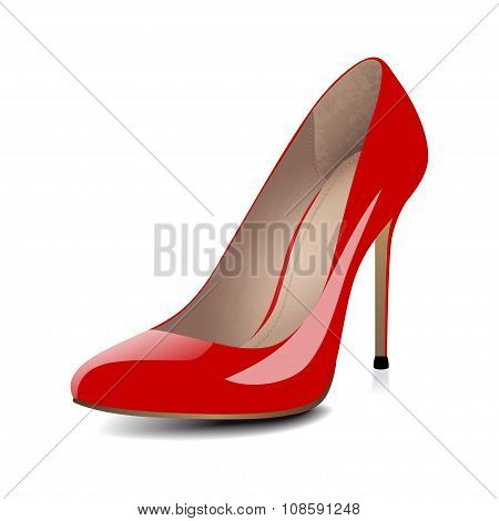 High heels red shoes