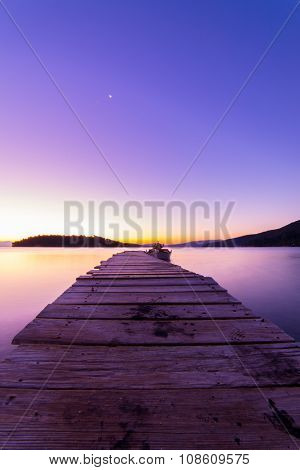 Sunrise on the bay of Nidri in Lefkas island Greece