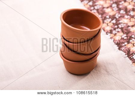 Empty Clean Bowls In Stack