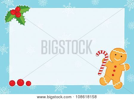 Xmas Frame Blue A3 Horizontal