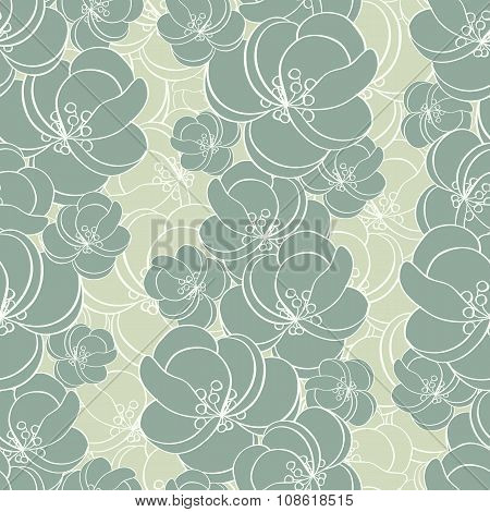 vector floral seamless pattern in rertro style