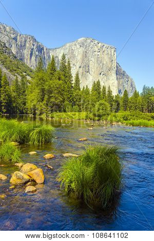 Merced River At Yosemite National Park