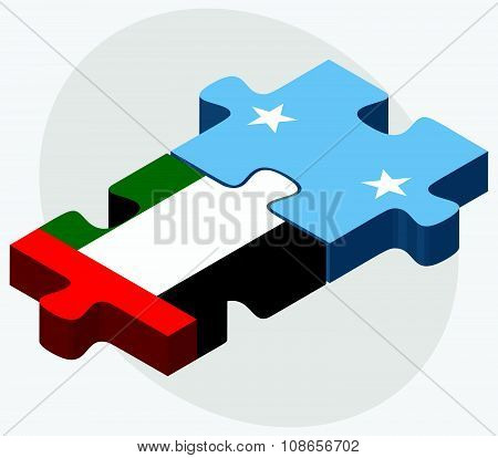United Arab Emirates And Micronesia Flags