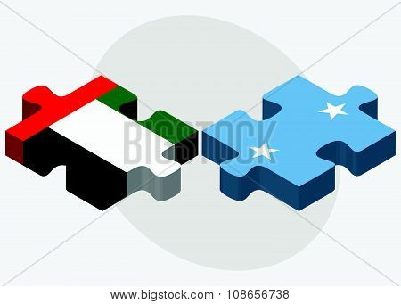 United Arab Emirates And Micronesia Flags