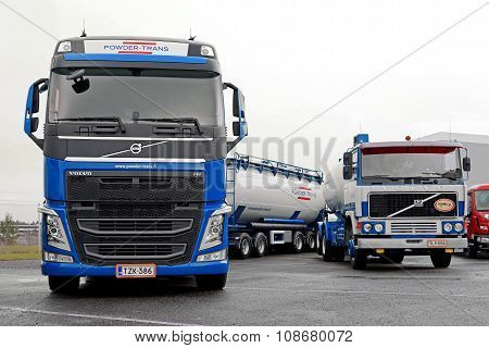 Two Volvo Tank Trucks New And Retro