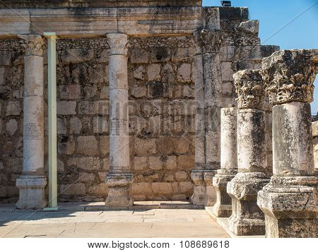 Reconstruction White Synagogue In Kafarnaum