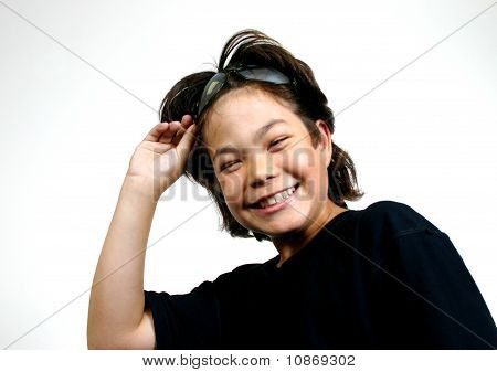 Portrait de jeune adolescente.