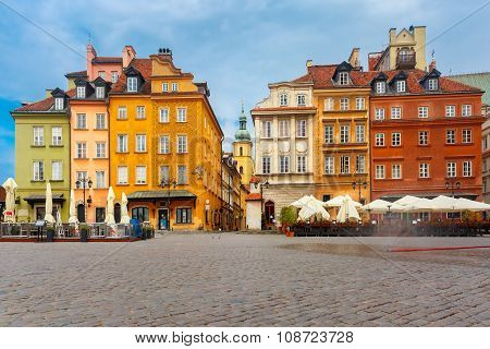 Castle Square in the morning, Warsaw, Poland.