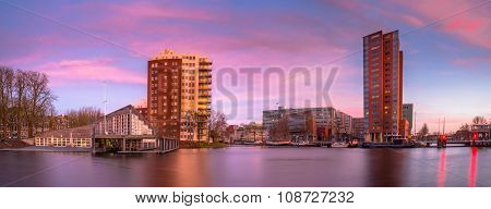 Groningen Centre At Sunset
