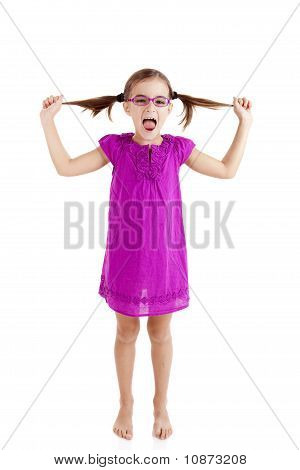 Puxando o seu cabelo