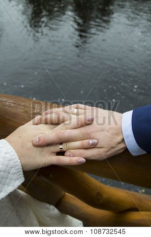 Hands Of Just Married Couple