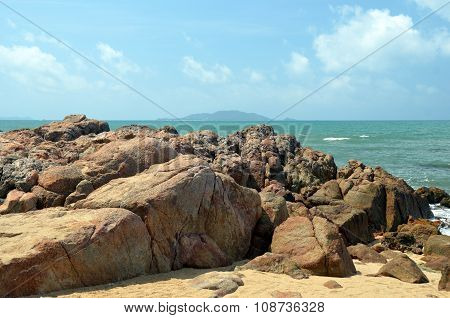 Beach Stones, Park World's End, China, Hainan, Sania
