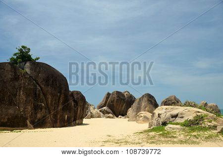 The Huge Stones On The Beach, Park World's End, China, Hainan, Sania