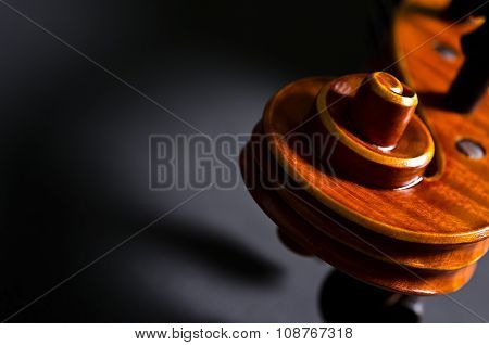 wooden violin head