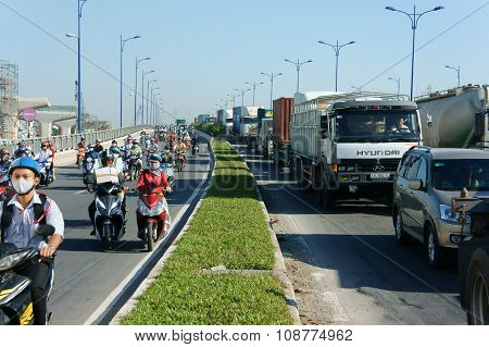 Crowded, Vietnam, Asia ctiy, vehicle, exhaust fumes,