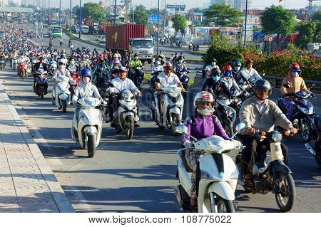 Crowded, Vietnam, Asia ctiy, vehicle, exhaust fumes,