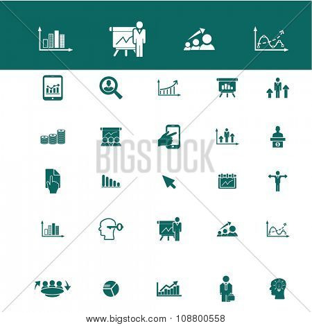 economic crisis, market analytics  icons, signs vector concept set for infographics, mobile, website, application
