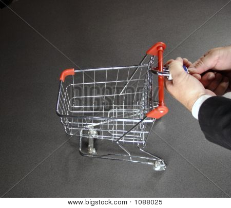 Bloqueo de la carretilla de las compras
