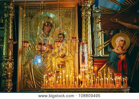 Interior Of Belarussian Orthodox Cathedral of St. Peter and Paul