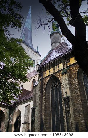 After the rain. St Olaf (Oleviste) Church. Tallinn Estonia