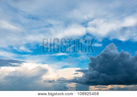 Dark Storm Clouds Before Rain.