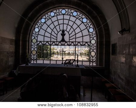 View From Dominus Flevit Church Located On The Mountain Of Olives On The Old Part Of City Jerusalem.