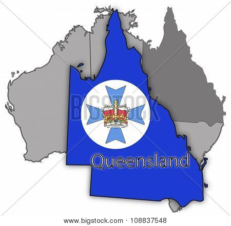 Queensland Territory And Flag