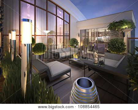 Roof - Terrace In A Modern Style