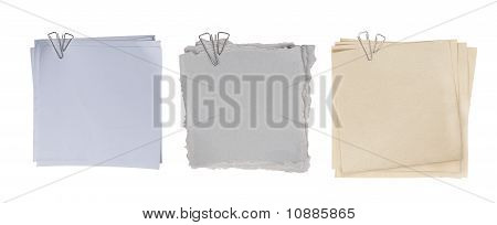papel ligado com clipe de papel