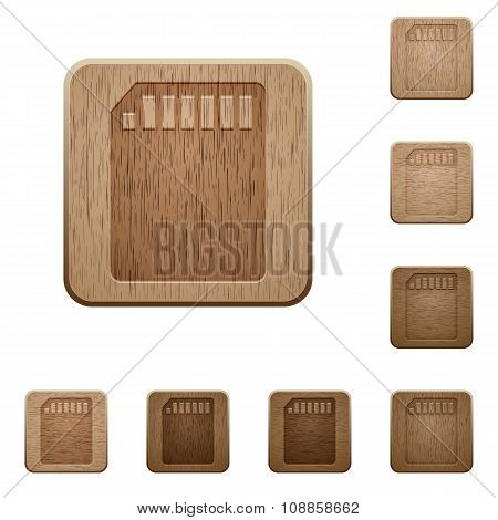 Memory Card Wooden Buttons