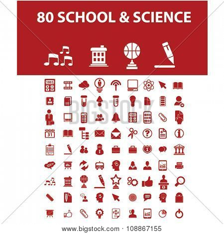 school, learning, education, icons, signs vector concept set for infographics, mobile, website, application
