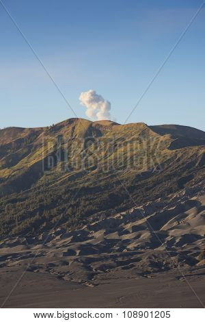 Sumeru mountain at sunrise active volcano Java ,Indonesia.