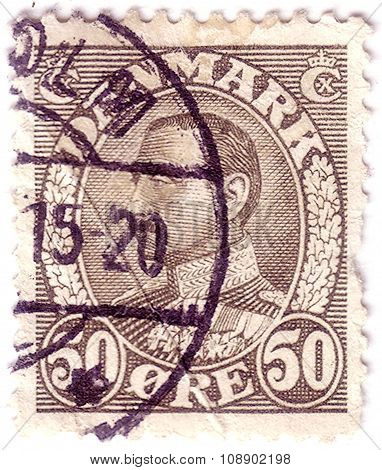 Denmark - Circa 1934: Stamp Printed By Denmark, Shows King Christian X, Circa 1934