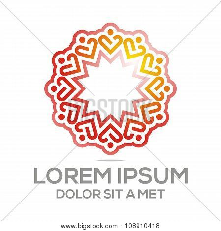 Logo People Love Vector Business