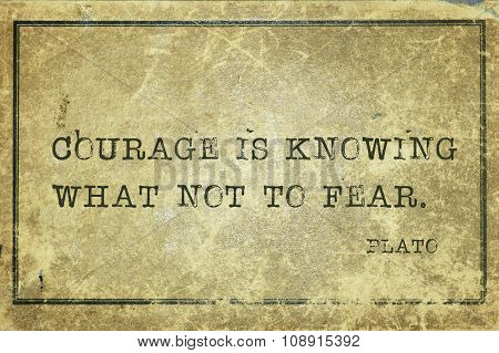 Courage Is Plato