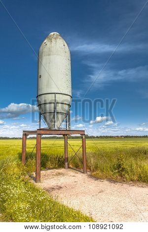 Silo In Agricultural Field