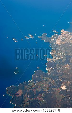 Aerial View Of Croatia And Adriatic Sea