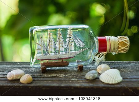 Souvenir Ship in a Bottle
