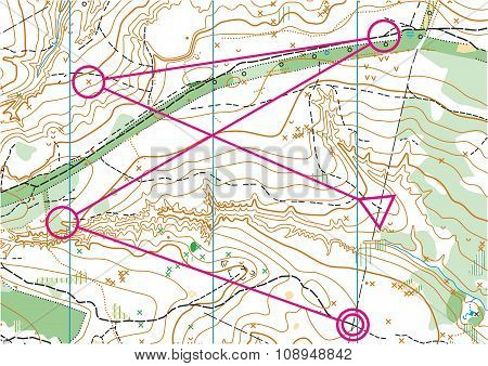 Topographic vector map
