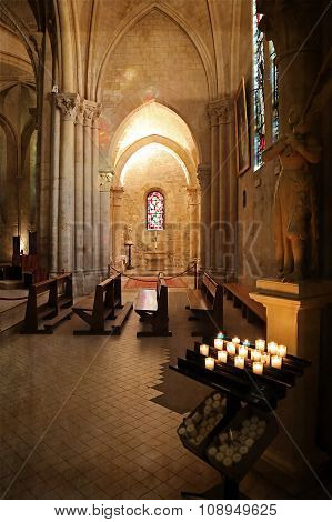 Interior Of The Basilica Sacre Coeur Cathedral In Paris, France